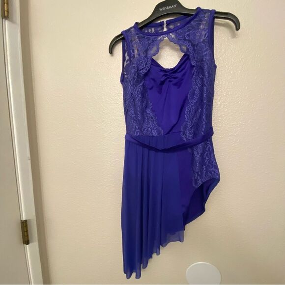 WEISSMAN Dance Costume ballet lyrical purple blue dress Just A Game 11603 SA - Picture 3 of 16